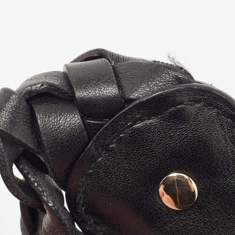 Pre Owned Gucci Black Guccissima Leather Medium Pelham Hobo
