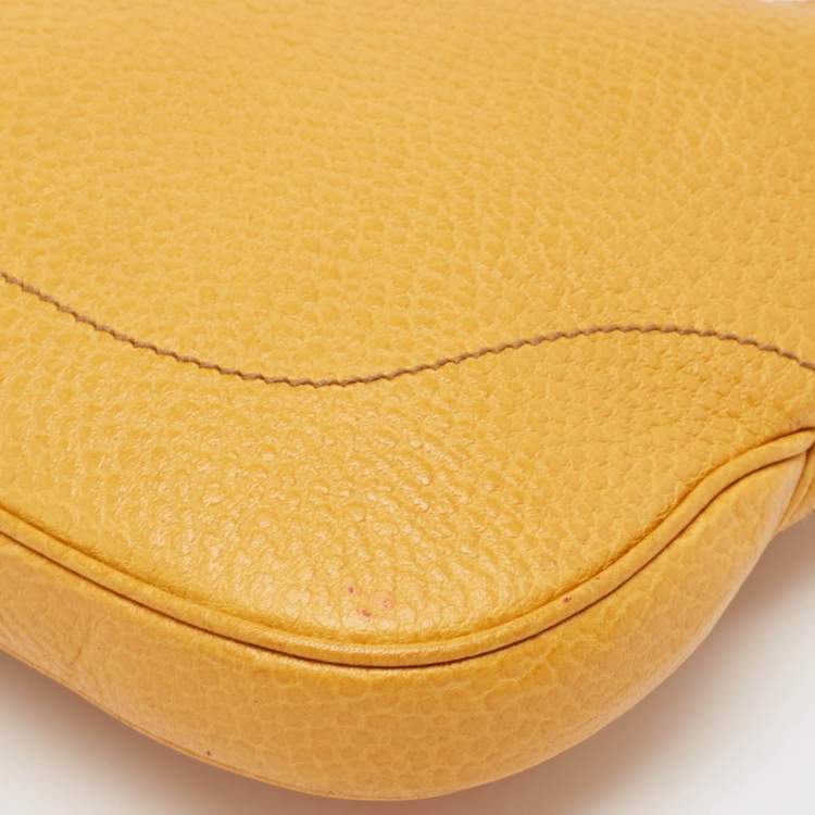 Pre Owned Gucci Yellow Leather Jackie Hobo