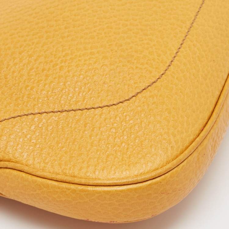 Pre Owned Gucci Yellow Leather Jackie Hobo