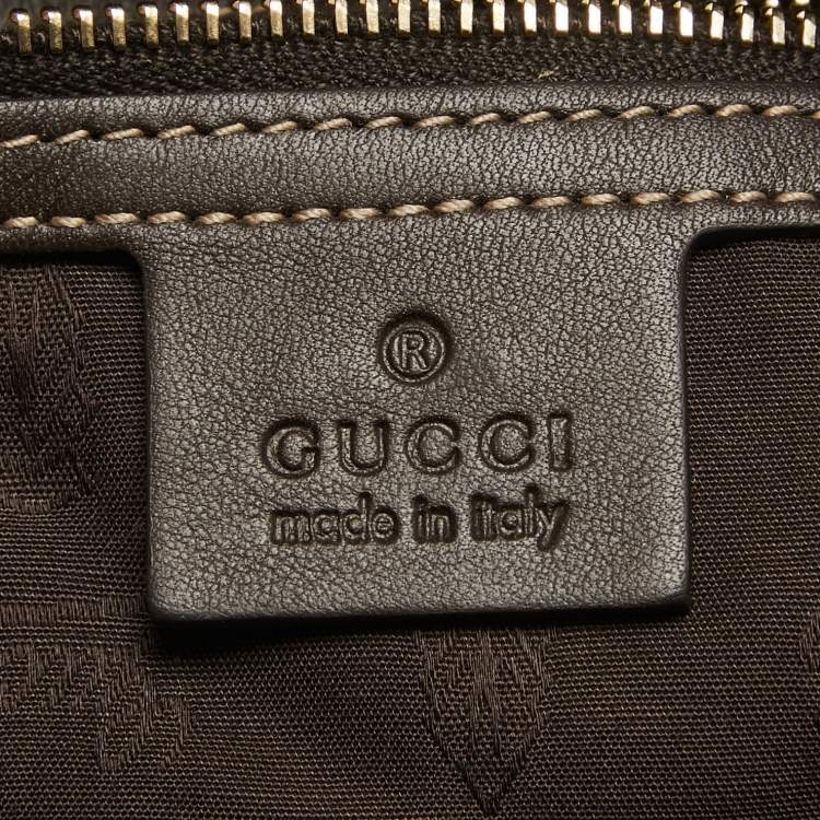 Pre Owned Gucci Beige GG Crystal Canvas Hysteria Hobo