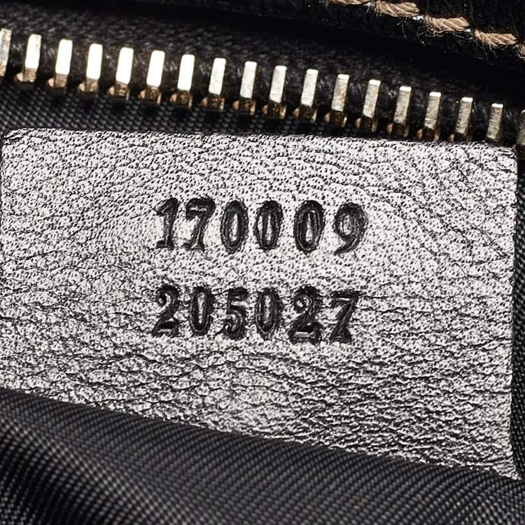 Pre Owned Gucci Black Coated Fabric Britt Boston Bag