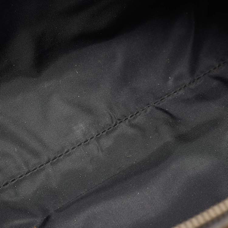 Pre Owned Gucci Black Coated Fabric Britt Boston Bag