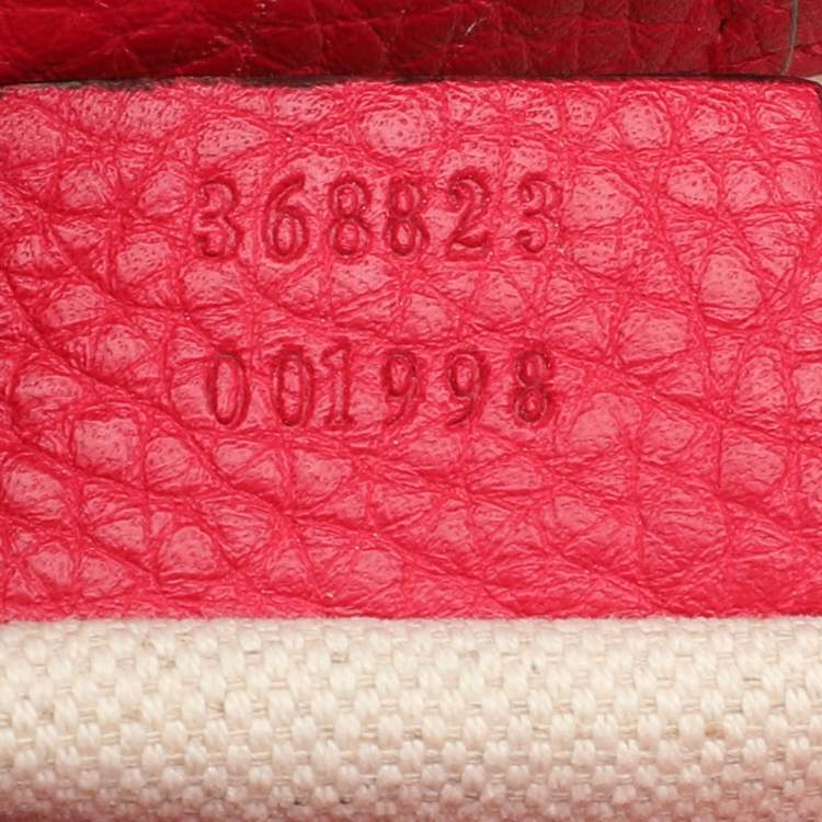 Pre Owned Gucci Pink/Orange Leather Mini Bamboo Tote