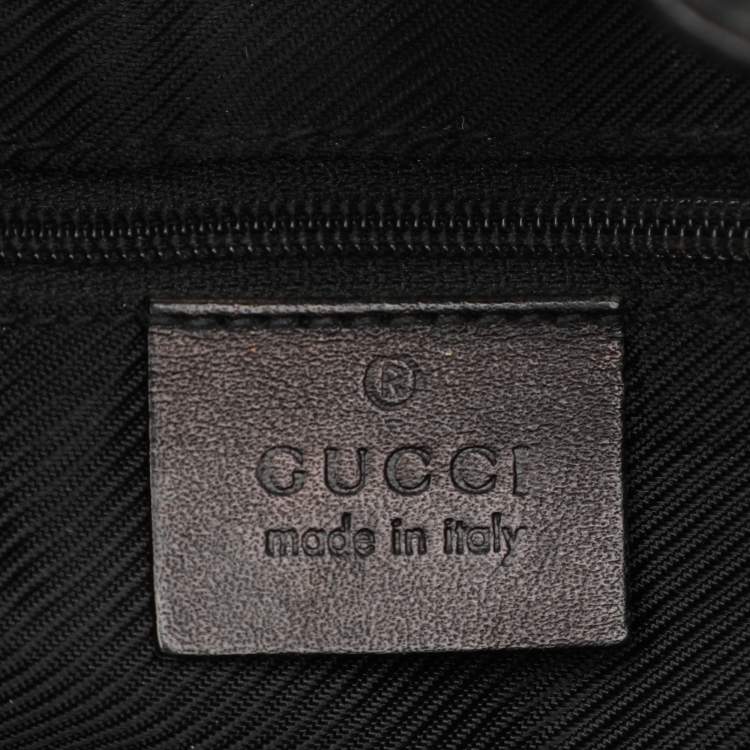 Pre Owned Gucci Black GG Canvas and Leather Jackie Hobo