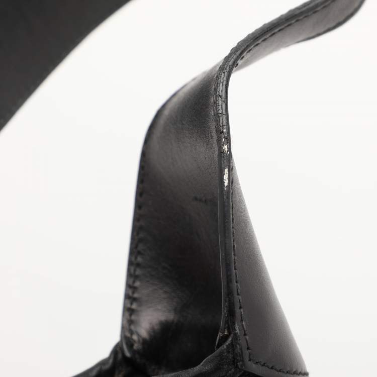 Pre Owned Gucci Black GG Canvas and Leather Jackie Hobo