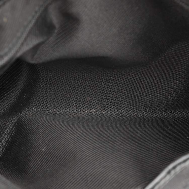 Pre Owned Gucci Black GG Canvas and Leather Jackie Hobo