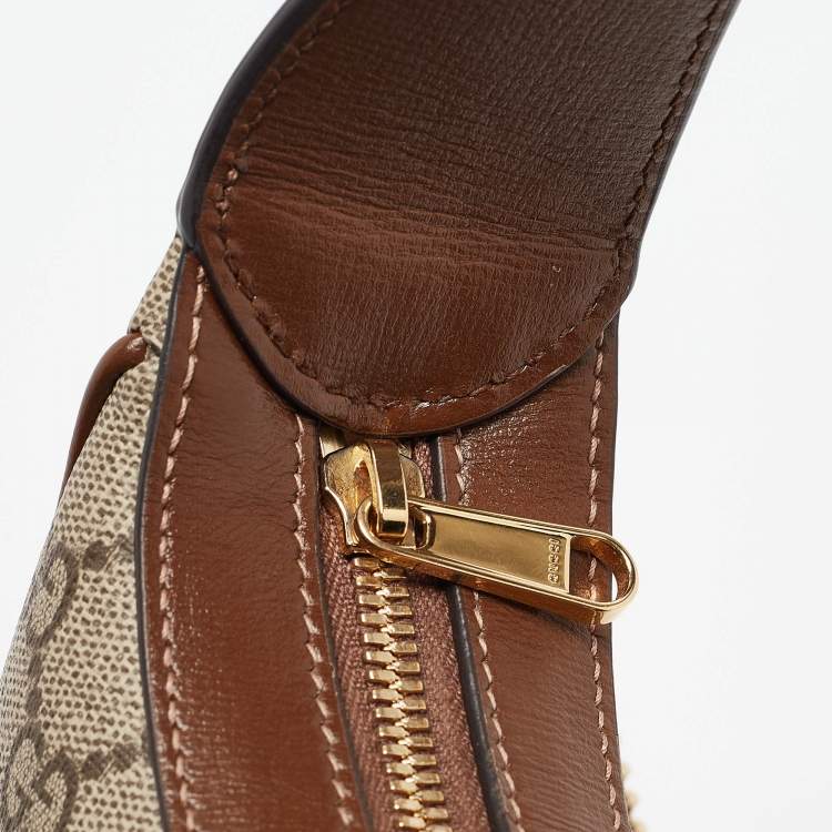 Pre Owned Gucci Beige/Ebony GG Supreme Canvas Mini Ophidia Shoulder Bag