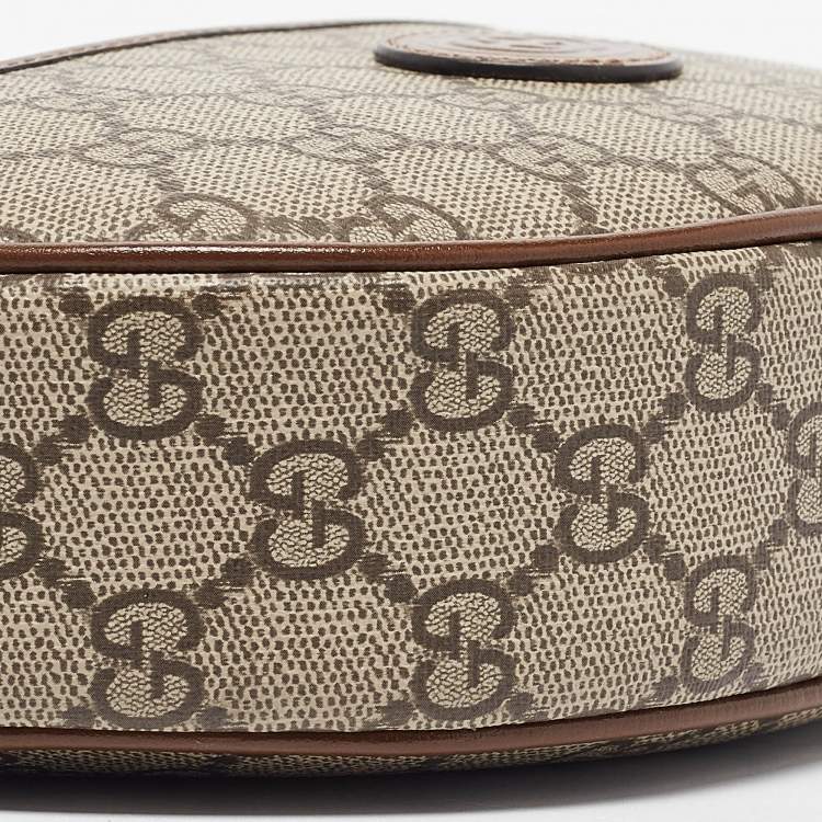 Pre Owned Gucci Beige/Ebony GG Supreme Canvas Mini Ophidia Shoulder Bag