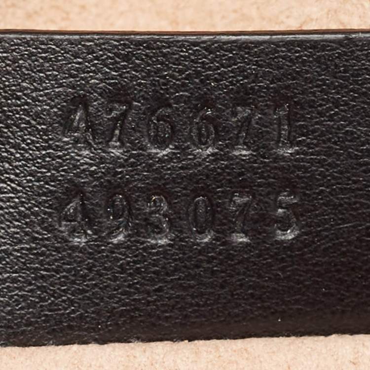 Pre Owned Gucci Black Matelasse Leather GG Marmont Backpack