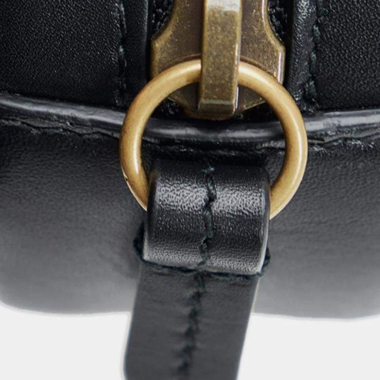 Pre Owned Gucci Black Leather GG Marmont Matelasse Belt Bag