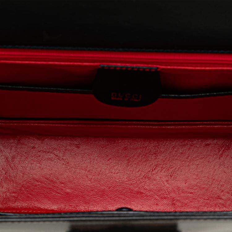 مملوكة مسبقًا Gucci Black Calfskin Leather Bamboo Night Shoulder Bag