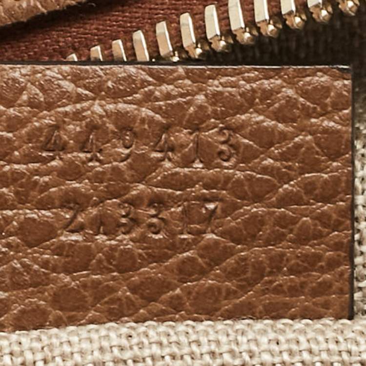 Pre Owned Gucci Light Brown/Beige GG Canvas and Leather Bree Crossbody Bag