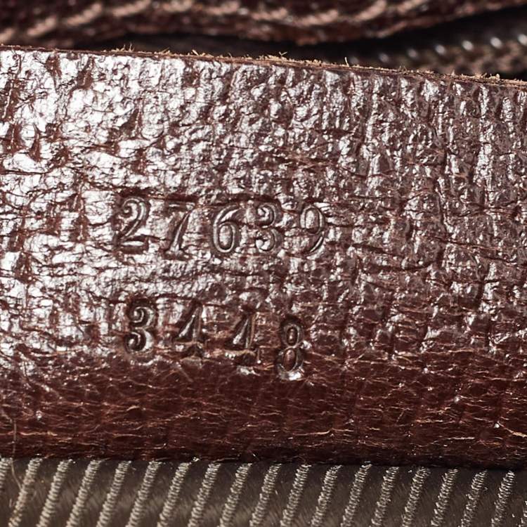 Pre Owned Gucci Beige GG Canvas and Leather Crossbody Bag