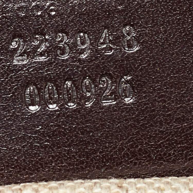 Pre Owned Gucci Beige/Brown GG Canvas, Crocodile and Leather Secret Tote