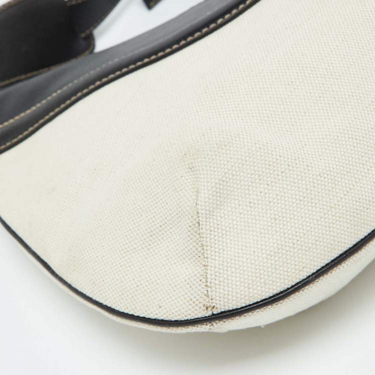 Pre Owned Gucci Beige/Brown Canvas and Leather Hobo