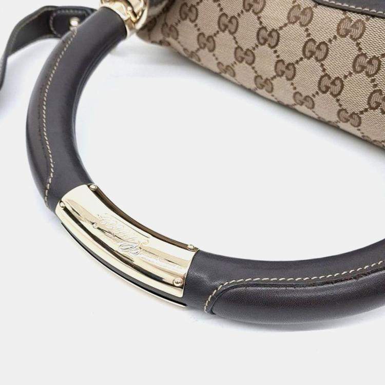 Pre Owned Gucci Bamboo Handle Indy Hobo Bag
