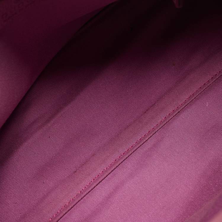 Pre Owned Gucci Pink/Beige GG Canvas and Leather Abbey Boston Bag