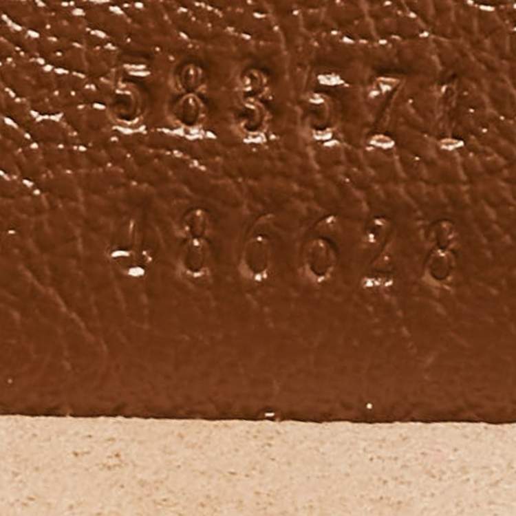 Pre Owned Gucci Brown Matelassé Leather Mini GG Marmont Top Handle Bag