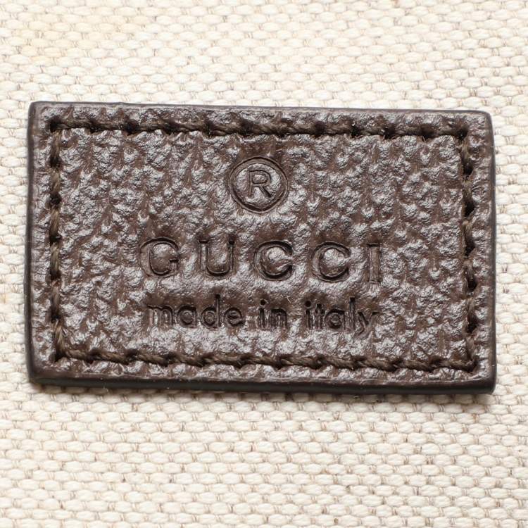 Pre Owned Gucci Beige/Brown GG Supreme Canvas and Leather Medium Ophidia Tote