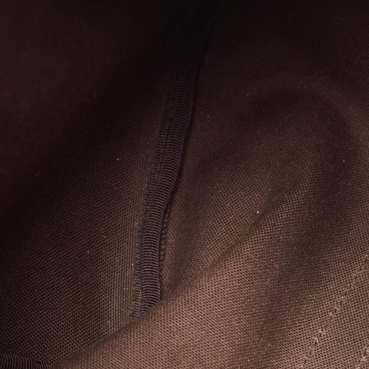 Pre Owned Gucci Dark Brown/Beige GG Supreme Canvas Medium Joy Boston Bag