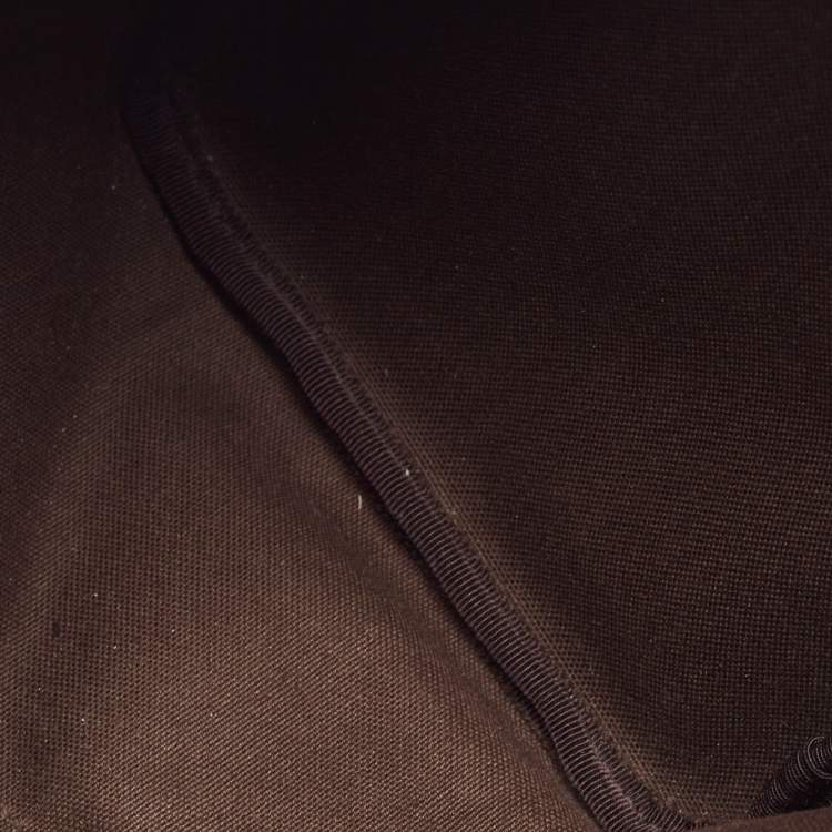 Pre Owned Gucci Dark Brown/Beige GG Supreme Canvas Medium Joy Boston Bag