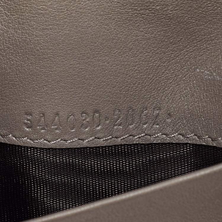 Pre Owned Gucci Grey Microguccissima Leather Card Case