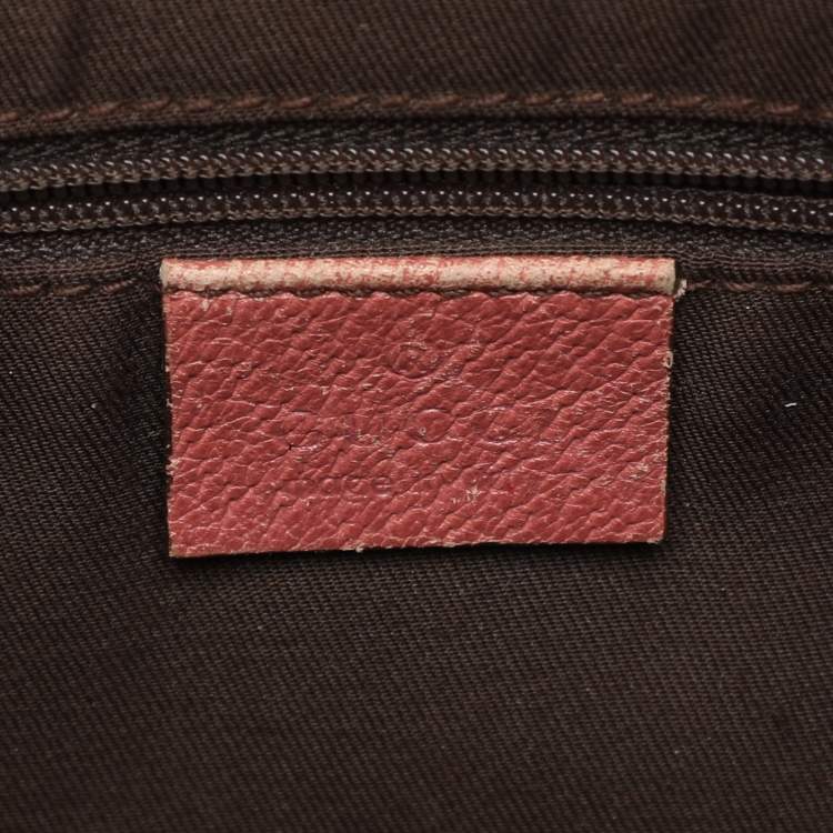 Pre Owned Gucci Pink Guccisssima Suede Abbey D-Ring Hobo