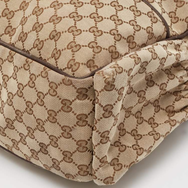 Pre Owned Gucci Beige/Ebony GG Canvas Original Baby Changing Bag