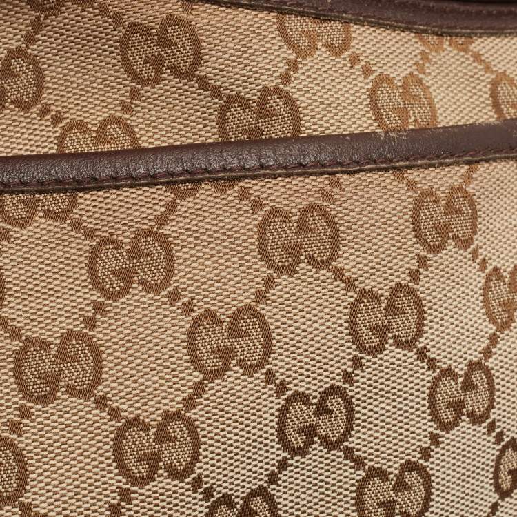 Pre Owned Gucci Beige/Ebony GG Canvas Original Baby Changing Bag