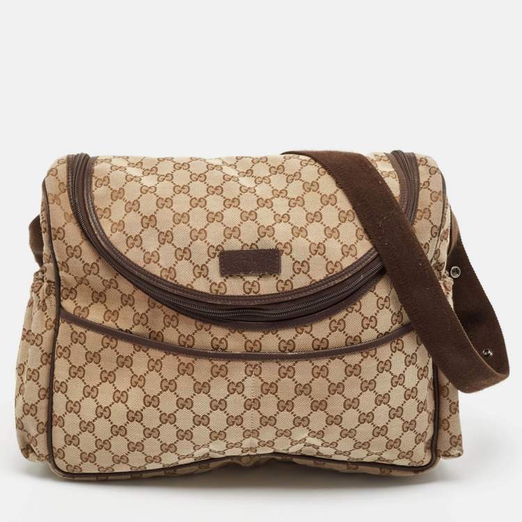 Gucci Beige Ebony GG Canvas Original Baby Changing Bag Gucci The Luxury Closet