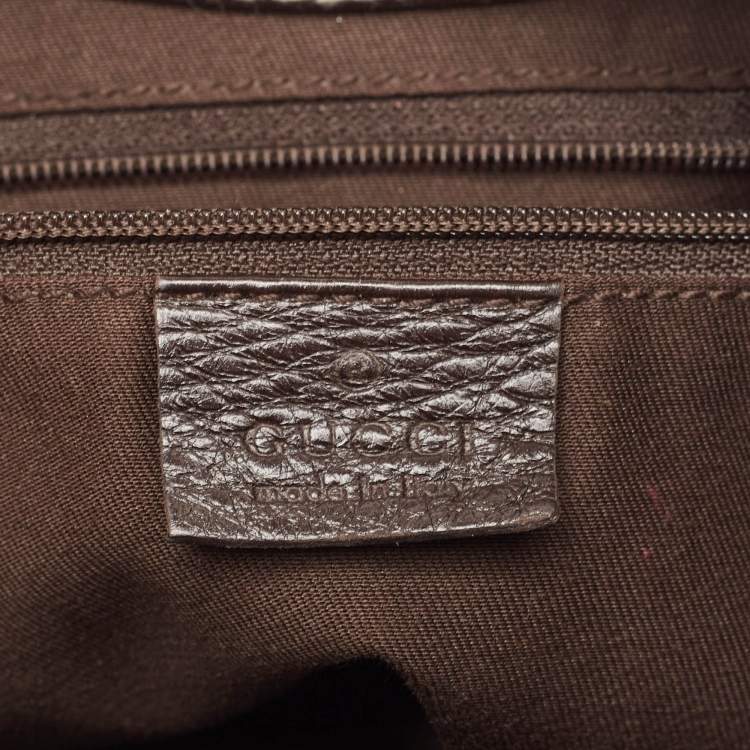 Pre Owned Gucci Brown/Beige GG Canvas and Leather Small New Ladies Web Hobo
