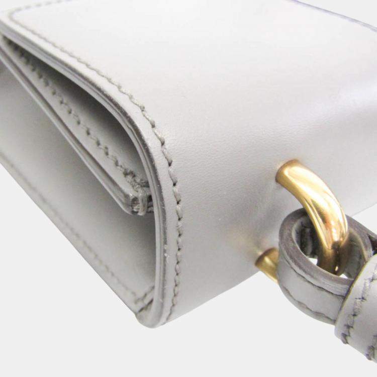 Pre Owned Gucci Grey Leather Small Sylvie Shoulder Bag