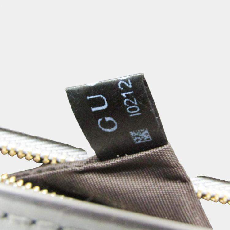 Pre Owned Gucci Grey Leather Small Sylvie Shoulder Bag