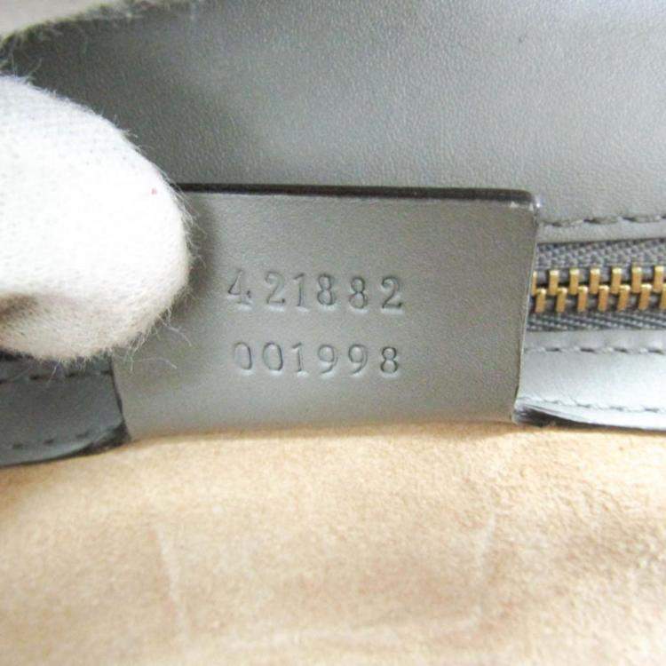 Pre Owned Gucci Grey Leather Small Sylvie Shoulder Bag