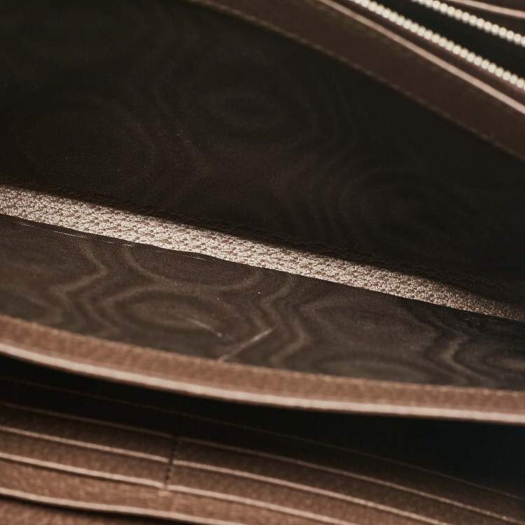 Pre Owned Gucci Brown/Beige Jumbo GG Canvas Dionysus Wallet On Chain