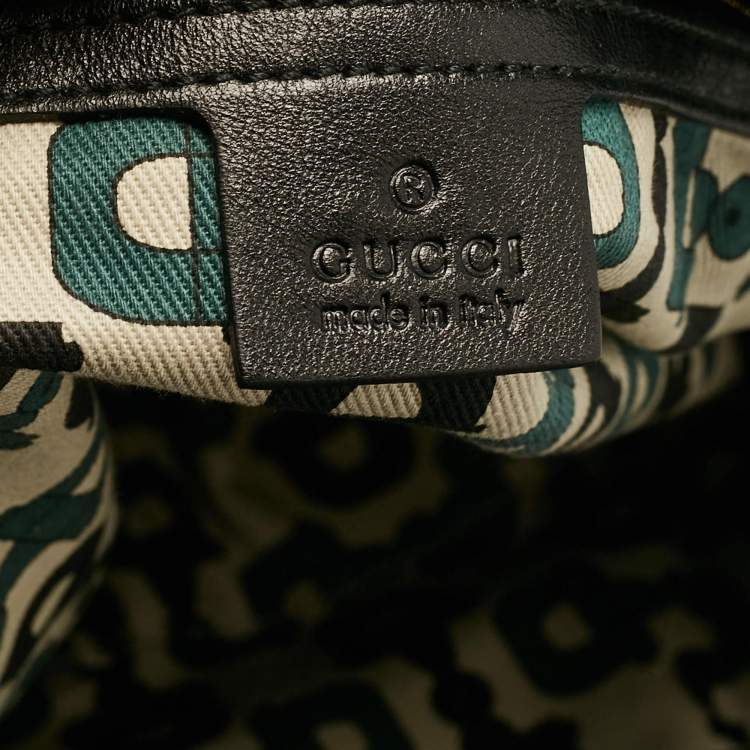 Pre Owned Gucci Black Guccissima Leather Large Hysteria Hobo