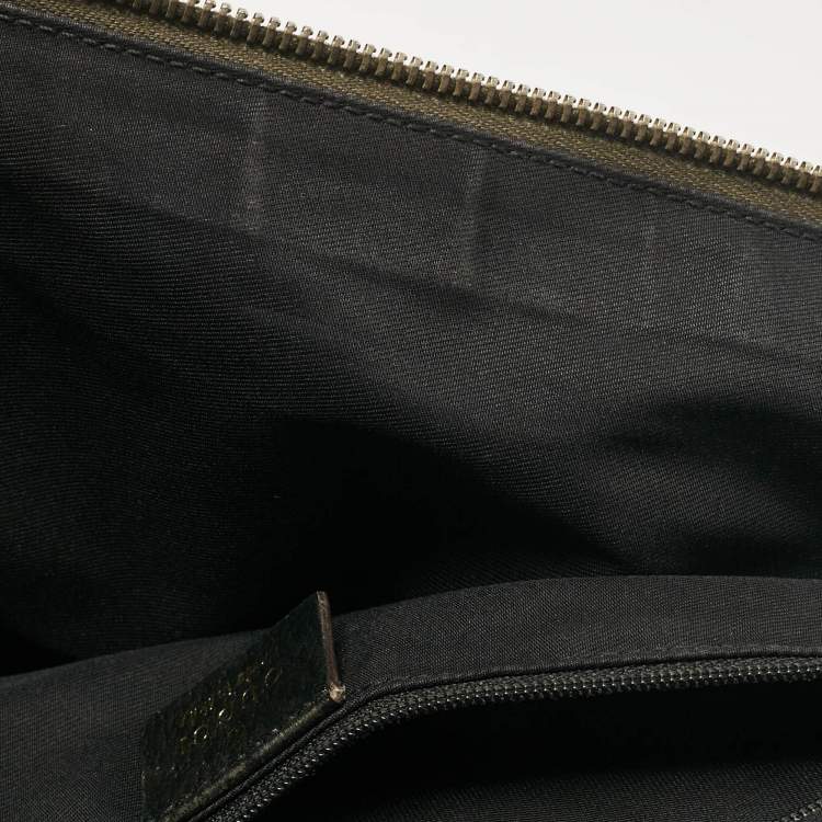 Pre Owned Gucci Beige/Metallic GG Canvas and Leather Abbey D-Ring Tote