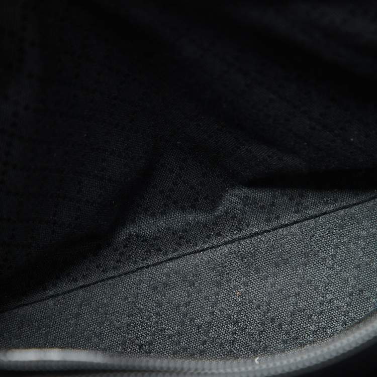 Pre Owned Gucci Black GG Nylon Bamboo Tote