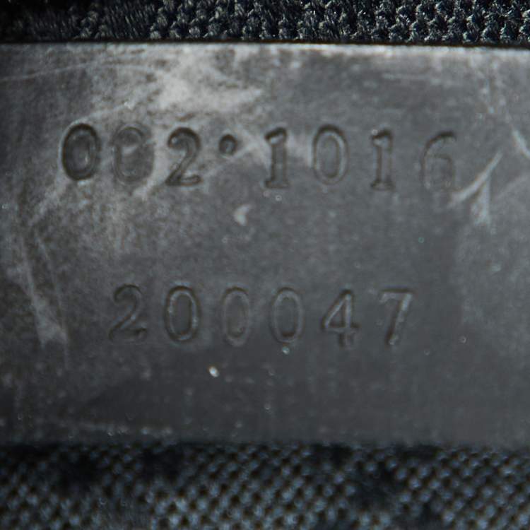 Pre Owned Gucci Black GG Nylon Bamboo Tote