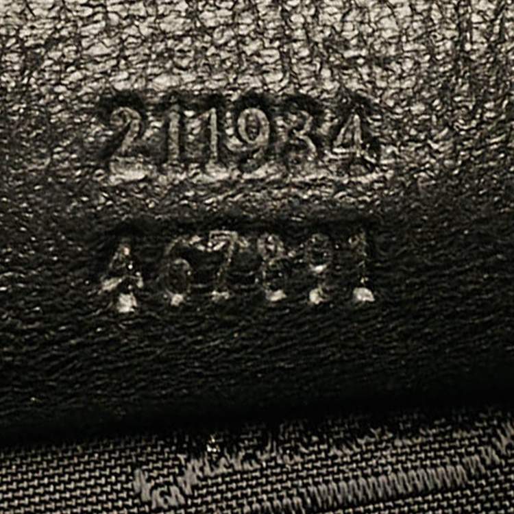 Pre Owned Gucci Black Guccissima Leather Medium New Ladies Web Hobo