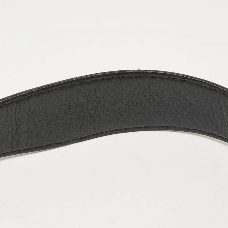 Pre Owned Gucci Black Guccissima Leather Medium New Ladies Web Hobo