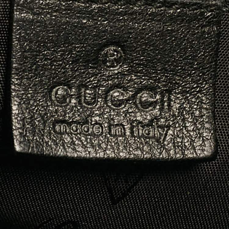 Pre Owned Gucci Black Guccissima Leather Medium New Ladies Web Hobo