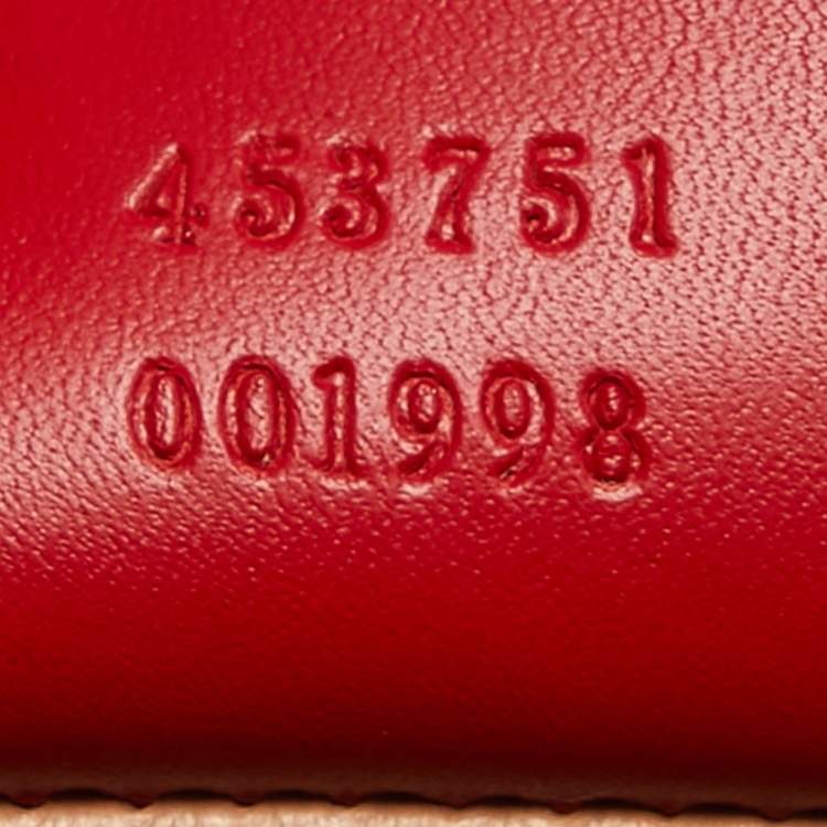 Pre Owned Gucci Red Leather and Snakeskin Lilith Top Handle Bag