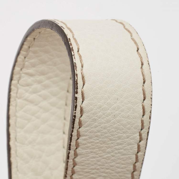 مملوكة مسبقًا Gucci Off White Canvas and Leather Medium Web Boston Bag