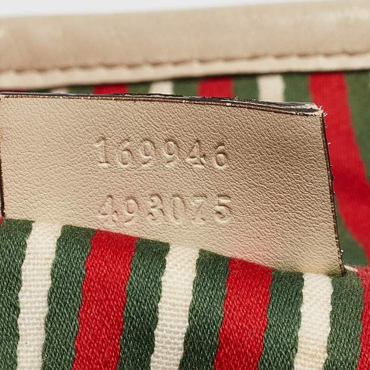 مملوكة مسبقًا Gucci Beige/Off White GG Canvas and Leather Britt Tote