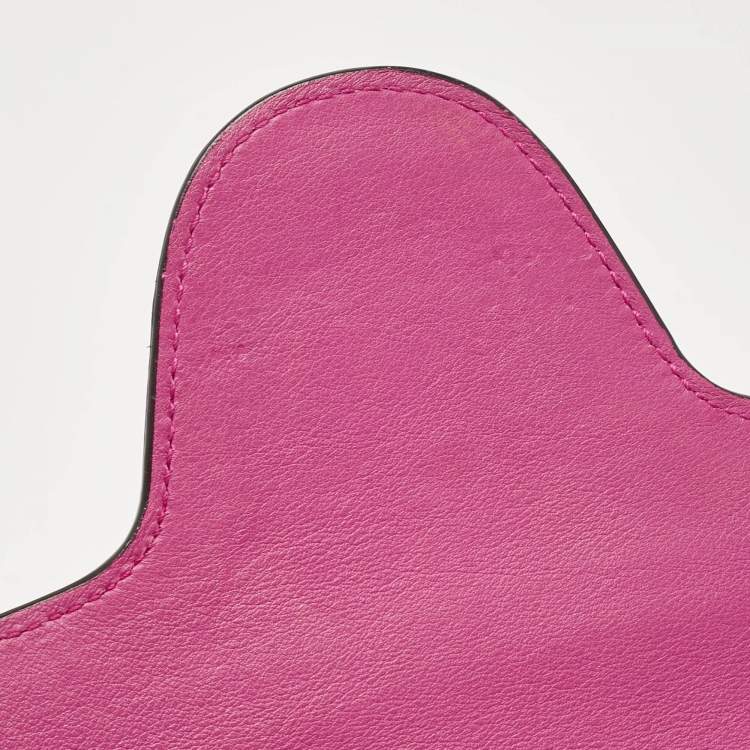 Pre Owned Gucci Pink Suede Crystals Horsebit Broadway Clutch