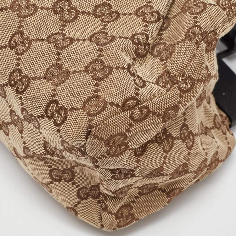 Pre Owned Gucci Beige GG Canvas Wooden Handle Satchel