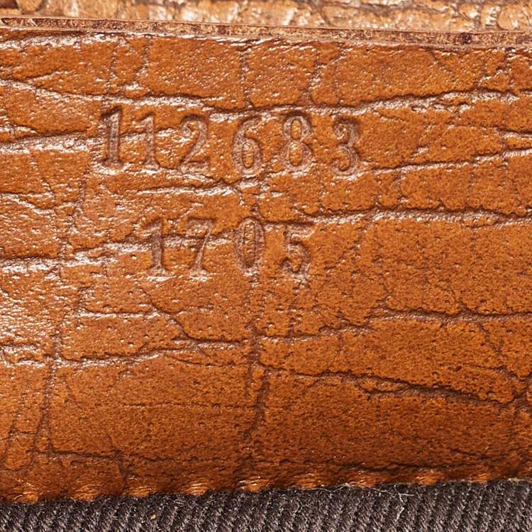 Pre Owned Gucci Beige GG Canvas Wooden Handle Satchel
