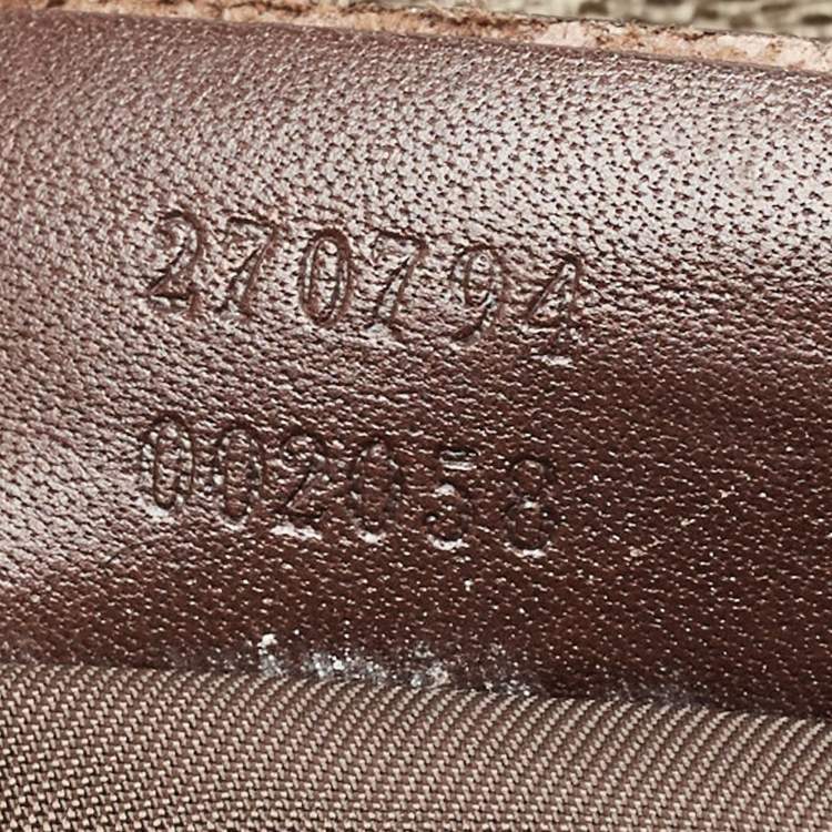 Pre Owned Gucci Beige/Brown GG Supreme Canvas and Leather Diaper Messenger Bag