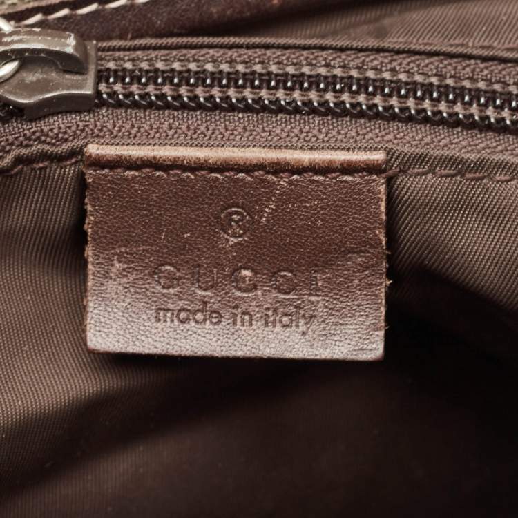 Pre Owned Gucci Beige/Brown GG Supreme Canvas and Leather Diaper Messenger Bag
